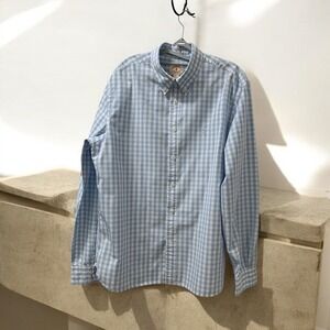 Brooks Brothers Red Fleece Gingham Button Down Shirt Menswear Classic‎ L logo